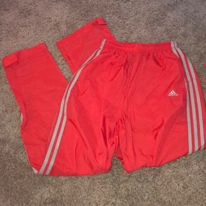 Pink Adidas wind pants
